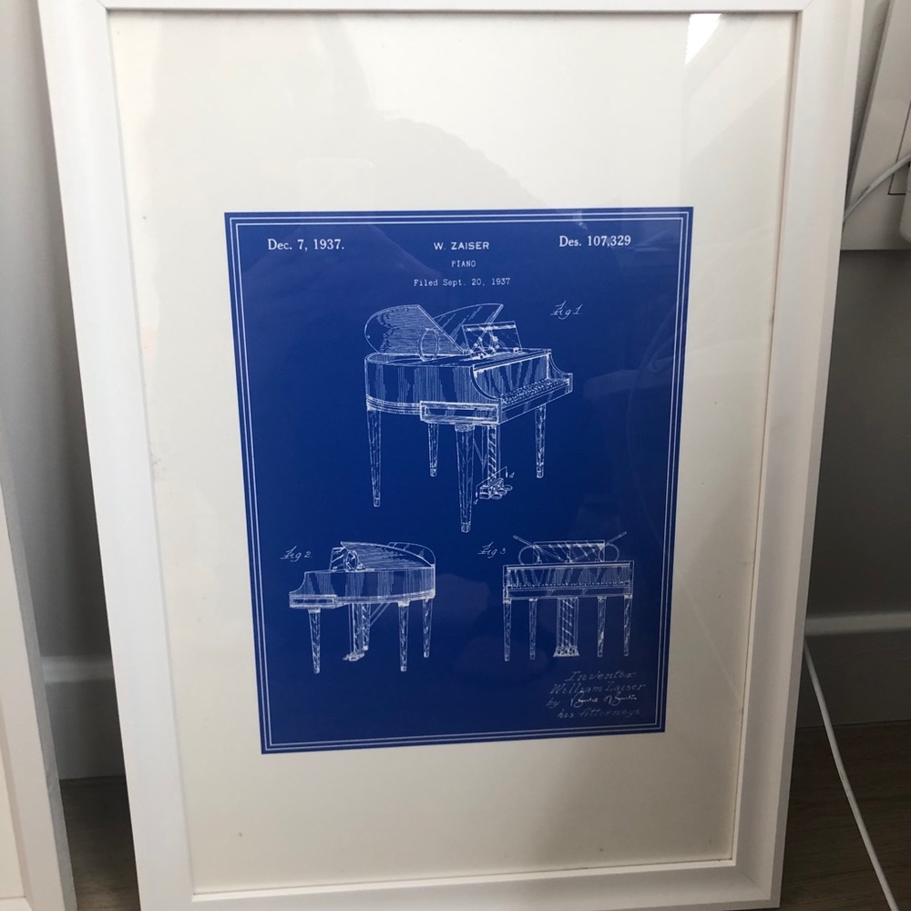 Piano wall art